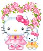 Kitty and bunny flowers avatar