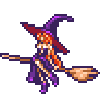 Witch on broom avatar