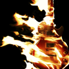Burning guitar avatar