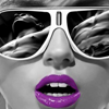 Face with vioilet lips avatar