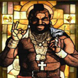 Mr T stained glass window avatar