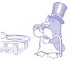 Top hat penguin avatar