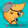Hedgehog road safety on skateboard avatar