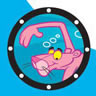 Pink Panther swimming avatar