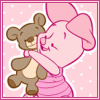 Piglet hugs teddy bear avatar