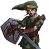 Link holding shield avatar