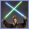 Crossed light sabers avatar