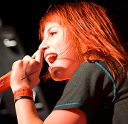 Hayley up close with mic avatar