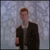 Rick Astley rickrolling avatar