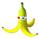 Banana with 3D glasses avatar