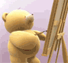 Teddy bear painting avatar
